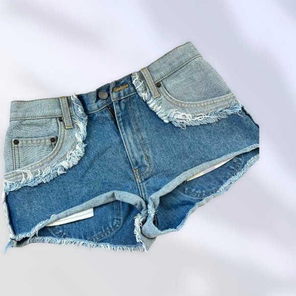 Carmar Light Blue Distressed Jean Shorts - Picture 2 of 9